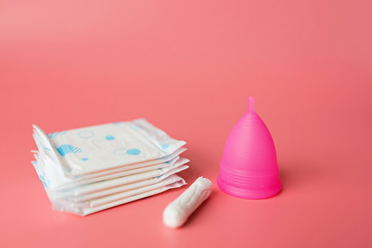 Download Menstrual Cup Sanitary Pad Tampon Alternative Feminine Hygiene Product During The Period Women Health Concept Copy Space Eco Friendly Concept Zero Waste Product Flat Lay Mockup Template Stock Photo Adobe Stock