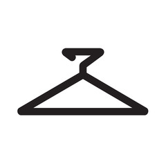 Clothes hanger icon, linear style symbol, vector illustration design