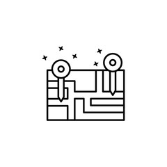 Map navigation icon. Element of maps and navigator icon