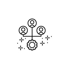 Gear people icon. Element of management icon
