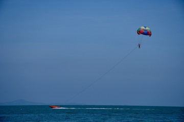 parasailing on beach