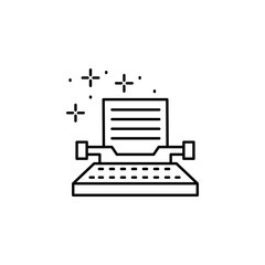 Typewriter writing icon. Element of copywriting icon