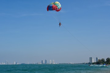 parasailing on beach