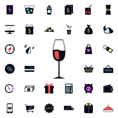 a glass of wine icon. Universal set of web for website design and development, app development