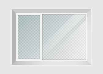 Plastic window isolated on background. Vector illustration.