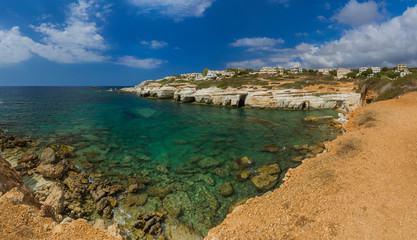 Fototapeta na wymiar Coastline on Cyprus island