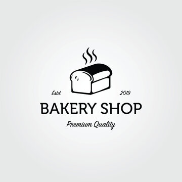 simple bakery shop logo vintage vector design illustration