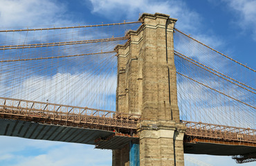 Fototapeta premium East pylon of Brooklyn Bridge, New York