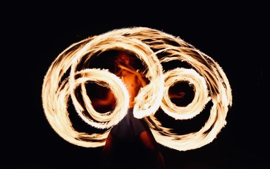 Fiji Flame dancer close up