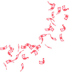 British pound notes falling. Sparse GBP bills on w