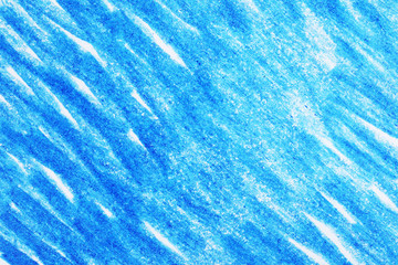 Blue pencil hatching as background, top view
