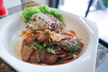 pork liver salad ,spicy pork liver salad