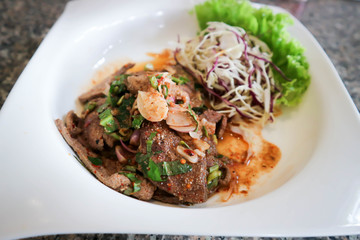 pork liver salad ,spicy pork liver salad