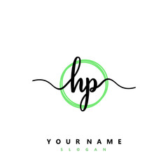HP Initial handwriting logo vector