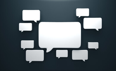 Blank speech bubbles