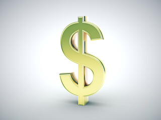 Obraz premium Golden dollar symbol