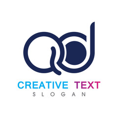 Creative initial AD logo. Abstract business design
