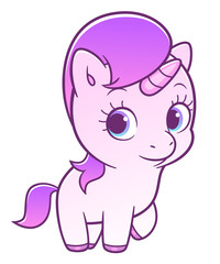 Cute cartoon unicorn