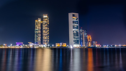 Obraz na płótnie Canvas Abu dhabi city Night View