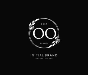 O OO Beauty vector initial logo, handwriting logo of initial signature, wedding, fashion, jewerly, boutique, floral and botanical with creative template for any company or business.
