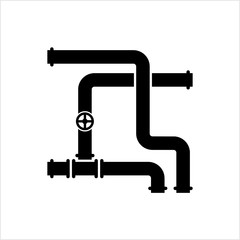 Pipe Icon, Pipe Fitting Icon, Water, Gas, Oil Pipeline, Plumbing Work