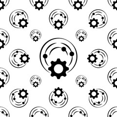 Setting Icon Seamless Pattern, Gear, User Preference Setting