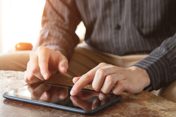 business people using tablet computer