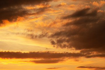 evening sky at sunset as a background