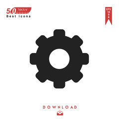 black gear icon. gear icon vector isolated on white background. Graphic design, material design, 2019 year best selling icons, mobile application, UI / UX design, EPS 10 format vector