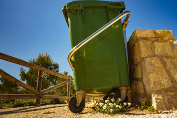 Fototapeta premium Industrial big garbage bin