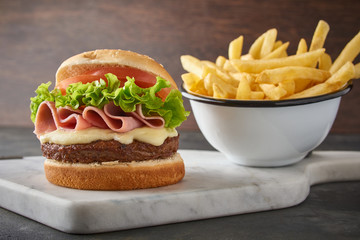 Classic Burger with fries