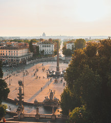 view of rome from villa borghese