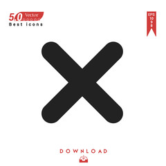 Fototapeta premium black close-cross icon vector isolated on white background. Graphic design, material design, 2019 year best selling icons, mobile application, UI / UX design, EPS 10 format vector