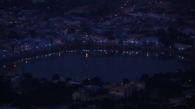 Ritual bathing in holy lake - Pushkar India