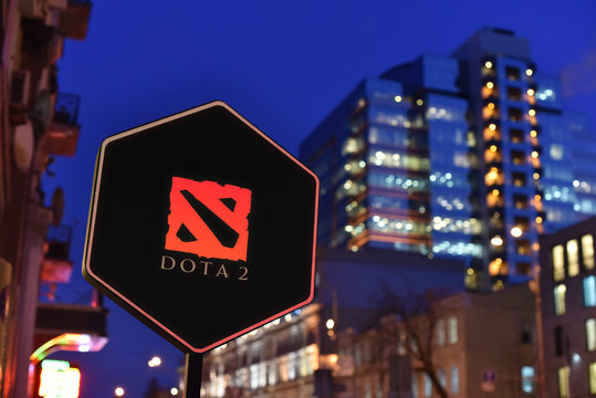 Kiev / Ukraine - 01.22.18: Sign of Dota 2 online game