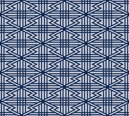 Japanese Indigo Geometric Seamless Pattern
