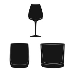 Vector illustration of texture and volume logo. Set of texture and container vector icon for stock.