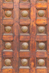 Fragment of a decor of an old wooden door