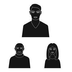 Isolated object of photo and character logo. Set of photo and face vector icon for stock.