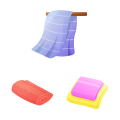 Isolated object of kitchen and beach sign. Collection of kitchen and hygiene stock symbol for web.