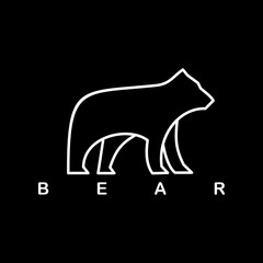 bear line art logo designs