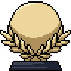vector pixel art trophy