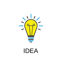 Bulb icon. Idea concept symbol design. Stock - Vector illustration can be used for web.