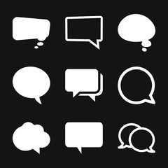 Speech bubble icons on background. Vector illustration.