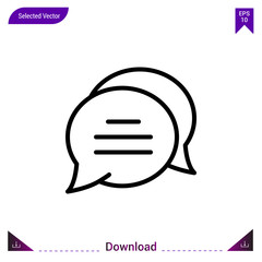 Chat icon  vector . Best modern, simple, isolated, dialogue-set , logo, flat icon for website design or mobile applications, UI / UX design vector format