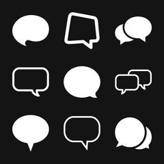 Speech bubble icons on background. Vector illustration.