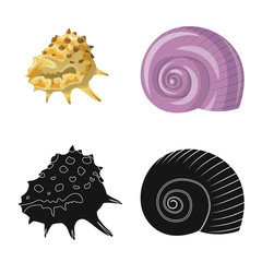 Obraz premium Vector illustration of animal and decoration icon. Collection of animal and ocean stock vector illustration.