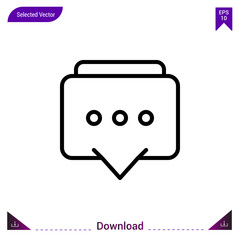 Chat icon  vector . Best modern, simple, isolated, dialogue-set , logo, flat icon for website design or mobile applications, UI / UX design vector format
