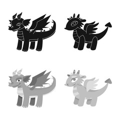 Isolated object of legend and halloween sign. Set of legend and history stock vector illustration.