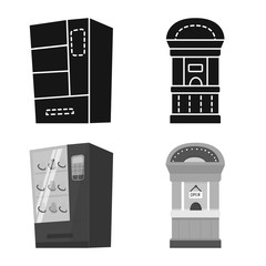 Vector design of amusement and store icon. Set of amusement and urban stock vector illustration.